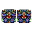 thumbnail image 7 of Xecao Colorful Floral for Foldable Car Sun Shades (2-Pack) offer sun protection with an easy-fold design for convenient windshield shading., 7 of 7