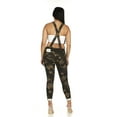 thumbnail image 2 of Cute Teen Girl Junior's Skinny Long Jumpsuit Overalls Sexy Straps Zip up Sleeveless, Camo, 13, 2 of 5