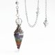 thumbnail image 1 of 1 collar de péndulo de 7 chakras con piedras preciosas de cristal curativo con garras de langosta y bolsas de tela de terciopelo para equilibrio curativo de Reiki Rojo Verde, 1 of 5