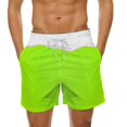 thumbnail image 1 of Aayomet Swimming Trunks for Men Beach Shorts Breathable Tether Print Board Shorts (Green, S), 1 of 5