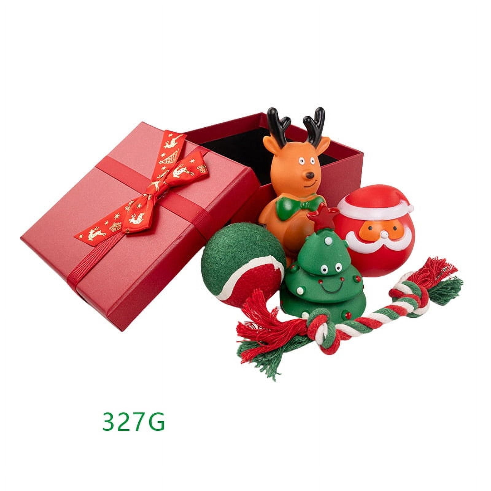 Christmas Stocking Dog Toys, Xmas Squeaky Dog Toys, Dogs Chew Toys Set, Pet Supplies for Interactive Small Medium Large Dogs Christmas Decorations