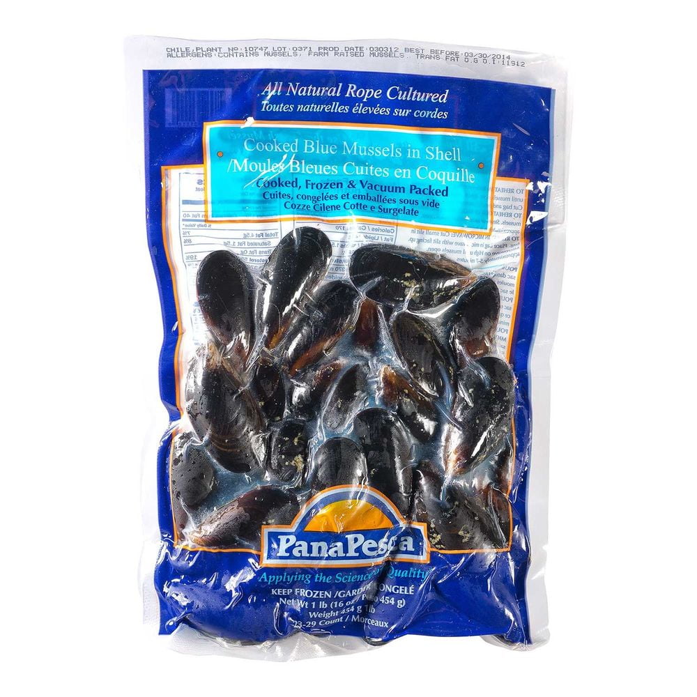 Pana Pesca Blue Whole Shell Mussel, 1 Pound -- 10 per Case.