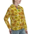 thumbnail image 6 of Daiia Sunflowers1 Pattern Women's Fashion Hoodies & Sweatshirts with Kangaroo Pocket Hooded Sweatshirt with Eye-catching Drawstrings-Medium, 6 of 7