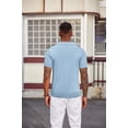 thumbnail image 4 of COOFANDY Mens Golf Polo Shirts Short Sleeve Textured Polo Shirts Slim Fit Button Polo T-Shirt Classic Summer Collared Golf Shirt, 4 of 5