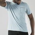 thumbnail image 3 of Vedolay Men Shirts Casual Short Sleeve Men's T-Shirts - Classic V-Neck, Fitted Men's Shirts,Light Blue XL, 3 of 5