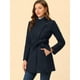 thumbnail image 3 of Abrigos Largos Con Cinturón De ManLarCon Cuello Alto Elegante De Invierno PaMujer Azul oscuro M, 3 of 5