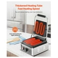 thumbnail image 2 of Panini Press Grill, 1800W Electric Sandwich Maker, Stainless Steel, Temp Control, 8.8x9in Non-Stick Plate for Burgers, Steak, Bacon, 2 of 9