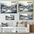 thumbnail image 4 of Designart "Frosty Holiday Village Delight I" Landscapes Framed Wall Art Decor - Traditional White Winter Landscape Bedroom Framed Canvas Wall Art, 4 of 6