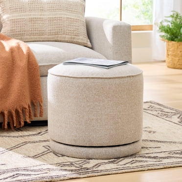 Better Homes & Gardens Elsie Swivel Ottoman, Heather Wheat