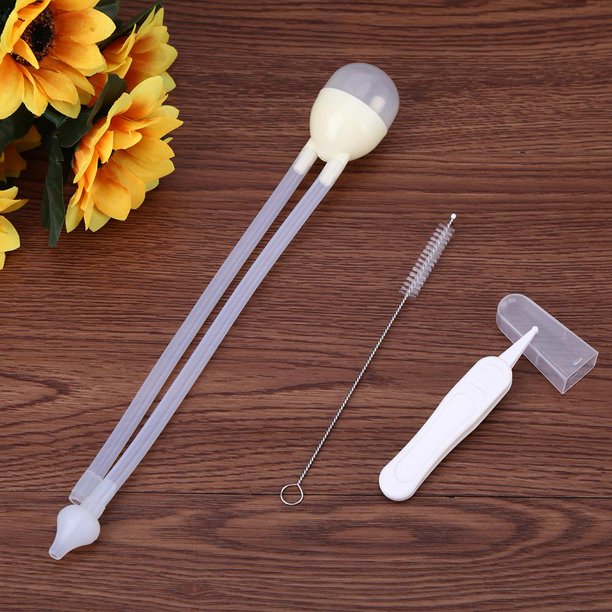 Aspirador nasal para bebés No tóxico Booger Sucker Cuidado infantil reutilizable Amarillo