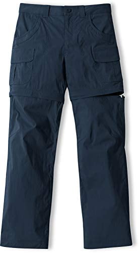 CQR Girls' Hiking Cargo Pants Quick Dry Convertible Zip Off Pants UPF 50 