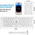 thumbnail image 5 of XIHAMA Mini Foldable Bluetooth Keyboard - Portable Wireless Full Size Keyboard (Sync Up to 3 Devices), Ultra-Slim Aluminum Travel Folding Keyboard for iPhone iPad Mac Android Windows iOS, 5 of 8
