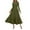 Army Green, variant on Kmdttou Women's Summer Solid Color Waist Style Round Neck Long Sleeved Dress,Chic Day Dresses for Ladies Summer Wear