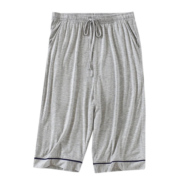 Pantalones cortos de pijama de verano para hombre: ropa de estar por casa holgada con cintura elástica, disponible en tallas grandes, S-XXXXXL