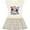 Natural with Stripes, variant on Inktastic 4th of July Red, White and Blue Sweetie Cupcakes and Stars Girls Toddler Dress