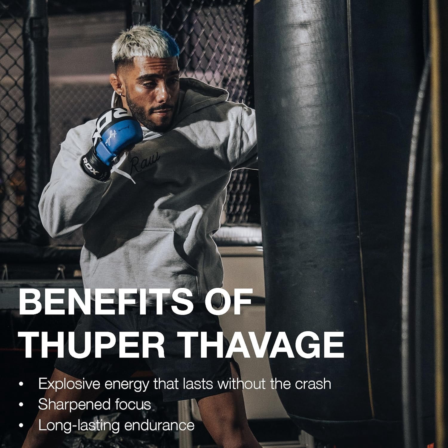 RAW Thuper Thavage Pre Workout Powder - High-Stim Preworkout with Creatine, Beta Alanine, L-Citrulline & Caffeine - Chris Bumstead Gym & Fitness Supplement for Men & Women - Citrus Grapefruit