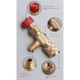 thumbnail image 4 of 2X Válvula de CA R410 Junta de Llenado de 1/4 Pulgada Válvula de Refrigerante de A/C Reparación de Aire Acondicionado y Adaptador de Seguridad de Fluoruro C, 4 of 8
