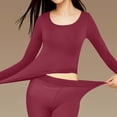 thumbnail image 3 of NominalSnug Womens Thermal Underwear Sets Built in Bra Long Sleeve Winter Warm Base Layer Top Pants for Cold Wearther Loungewear, 3 of 7