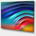 thumbnail image 1 of Designart - Beautiful Fractal Rainbow Waves - Floral Canvas Art Print, 1 of 2