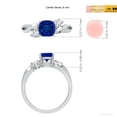 thumbnail image 5 of ANGARA Lab Grown 1 Ct Blue Sapphire Twisted Vine Engagement Ring for Women in 14K White Gold (Size-6mm) | September Birthstone, Anniversary, Jewelry Gift for Women | Lab-Grown Blue Sapphire Ring, 5 of 8