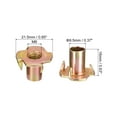 thumbnail image 2 of M8x16mm T-Nuts 4 Pronged Tee Nut Carbon Steel Color Zinc Plating 12 Pack, 2 of 5
