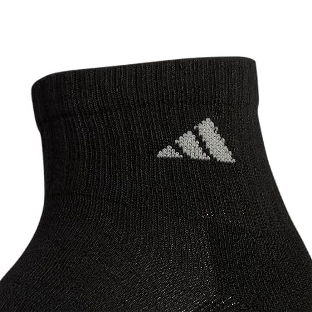 Adidas Men's Athletic Cushioned Quarter Socks, Black (6)