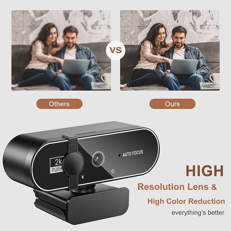 Camera 4K Webcam with Microphone 1080P Auto  PC Laptop Video Shooting Camera USB Interface 2K Full HD Webcam