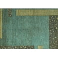 thumbnail image 1 of Ahgly Company Indoor Rectangle Abstract Light Blue Modern Area Rugs, 3' x 5', 1 of 4