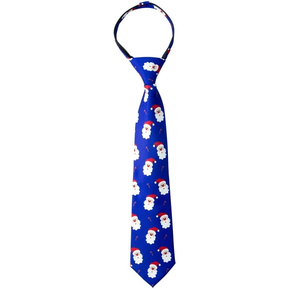 Spring Notion Boys Printed Christmas Theme Pretied Zipper Tie