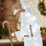 VEIKOUS 5ft Lighted Nativity Scene Christmas Decor Outdoor w/ 150 LED Lights, Holy Family Holiday Yard Decor Set ,White