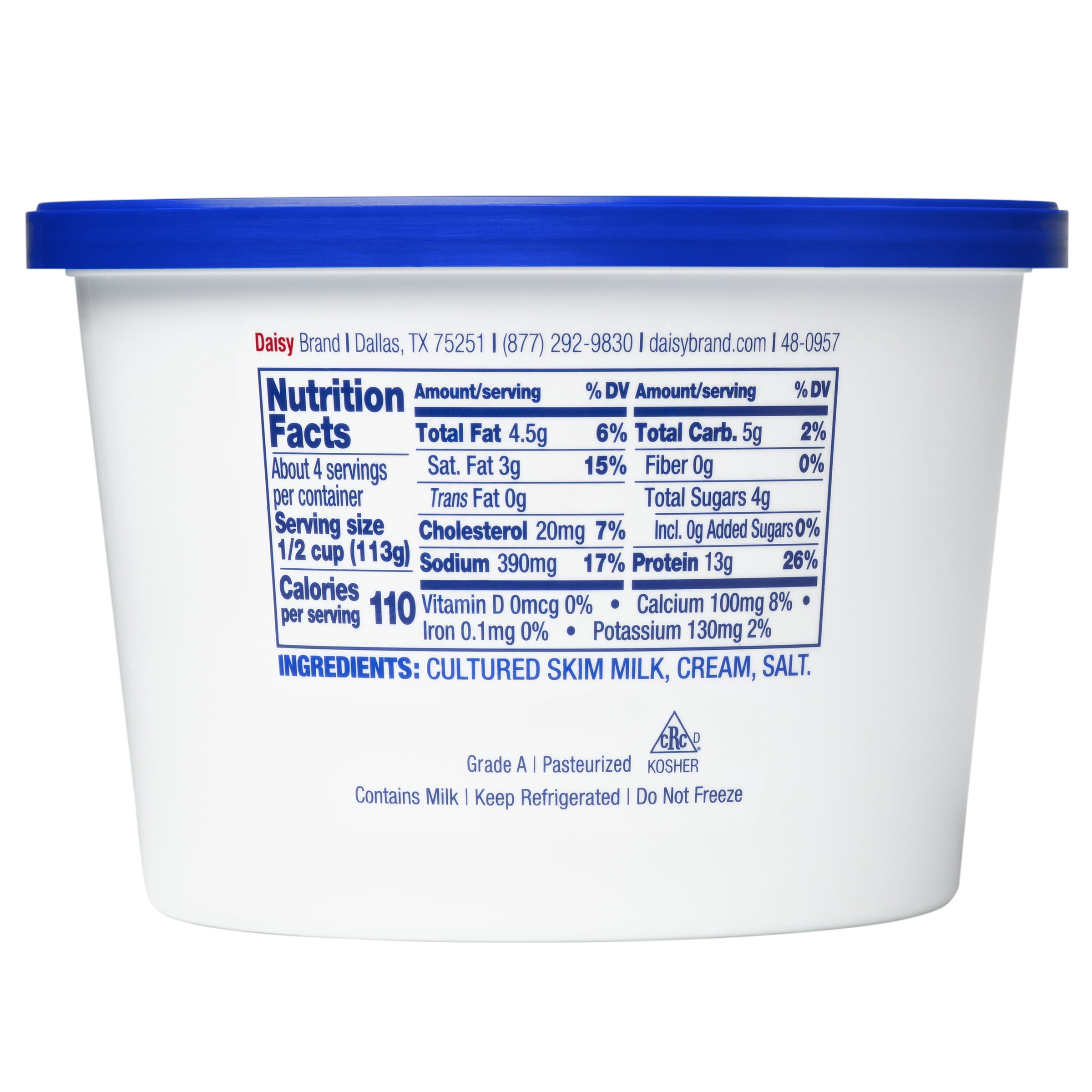 Daisy Small Curd Cottage Cheese 4 Milk Fat Minimum 16 Oz