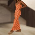 thumbnail image 1 of Vestido Largo Vestidos ajustados para mujer Sin mangas Y2k Maxi Dress Sexy Camis Dress (Naranja S) Ygjytge para Mujer Naranja T S, 1 of 6