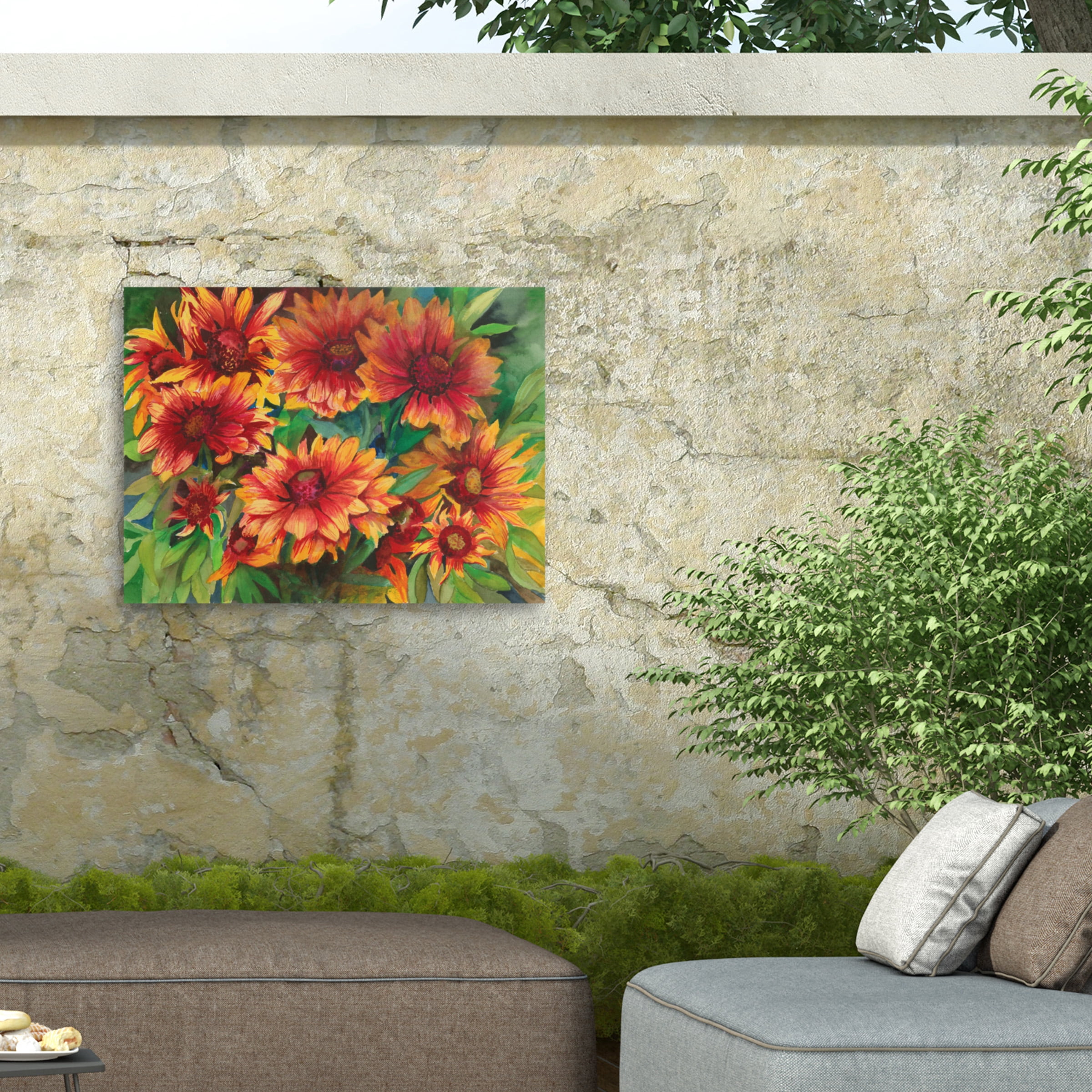 Joanne Porter 'Red Hots' Outdoor Canvas 18x24