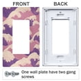 thumbnail image 3 of Yayeee Rocker Switch Wall Plate 2-Gang 4.7"x4.6" Home Decorative Outlet Cover, Purple Wave Pattern, 3 of 6