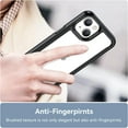 thumbnail image 3 of Case for iPhone 14 Case Slim Dropproof [Defend from Drop/Scratch/Slip/Fingerprint] Clear Acrylic Hard Back Soft TPU Bumper Hybrid Phone Cover for iPhone 14-Black, 3 of 16