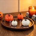 thumbnail image 4 of Clearance Under $5 | Realistic Artificial Pumpkin for Fall Table Centerpiece and Halloween Decor, Faux Pumpkin for DIY Crafts, Small Orange (3-Pack), 4 of 5