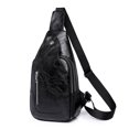 thumbnail image 4 of Nueva mochila de moda para el pecho para mujer y hombre, bolso bandolera de cuero suave de lujo estilo retro, bolso bandolera informal para deportes al aire libre, bolso de mano para mujer, 4 of 5