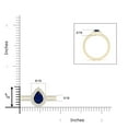 thumbnail image 6 of ANGARA Natural Blue Sapphire and Diamond Halo Split Shank Engagement Ring in 14K Yellow Gold for Women (Size-7x5mm) | September Birthstone, Anniversary, Jewelry Gift for Women | Natural Sapphire Ring, 6 of 10