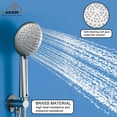 thumbnail image 3 of CASAINC 5-Spray Patterns 9.5 in. Wall Mount Dual Shower Heads in Spot Resist Brushed Nickel, 3 of 9