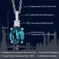 thumbnail image 2 of Gem Stone King 925 Sterling Silver London Blue Topaz Pendant Necklace for Women (1.85 Cttw, Gemstone November Birthstone, Oval 9X7MM, with 18 inch Silver Chain), 2 of 3