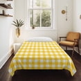 thumbnail image 4 of Yellow Large Tapestry for Bedroom Wall Hanging Tapestry,Country French Rustic Buffalo Plaid Modern Art Ceiling Backdrop Tapestries Poster Blanket Wall Decor for Teens Room Living Room Dorm 86" x 104", 4 of 8