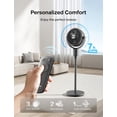 thumbnail image 2 of PELONIS AeroFan 2 en 1, ventilador de mesa y ventilador de pedestal, 22 pies/s, OmniFlow (oscilación automática de 135°+90°), ventilador de piso silencioso de 23 dB con 3 velocidades, control remoto, 2 of 5