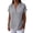 Gray, variant on Womens Eyelet Tops Rolled Short Sleeve V Neck Summer Tunic T-shirts Loose Fit Trendy Solid Casual Tshirts (XL, Light Blue)