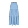 thumbnail image 4 of XinghaiYIDE Women's Boho Tiered Maxi Skirt 2026 - Summer Flowy A-Line Long Skirt with Pockets for Beach Vacation Casual Wear,S-XXL, 4 of 5
