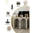 thumbnail image 3 of Hzuaneri 44.1" Wooden Dog Crate Furniture, Indoor Dog Cage for Medium to Large Dog, Decorative Pet House Side End Table TV Stand, Chew-Resistant, Greige Black, 3 of 12