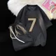 thumbnail image 3 of Conjunto de moda coreana con estampado de gofres para hombre, camiseta de manga corta y pantalones cortos, trajes para hombre, ropa deportiva, chándal UNISEX, conjunto de 2 piezas, conjuntos estampado, 3 of 5