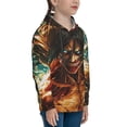 thumbnail image 3 of Attack On Titan Youth Hoodies 3D Print Pullover Hooded Sweatshirt Unisex Casual Sweater Tops Blouse Long Sleeve Kids Hoodie Medium, 3 of 8
