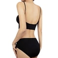 thumbnail image 3 of Seamless Bralettes for Women No Underwire Bra Feature V-Neck Sport Bra Style W-785 Black M, 3 of 4
