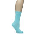 thumbnail image 3 of Hugh Ugoli Women's Bamboo Thin Dress Socks Crew Business Casual, 3 Pairs, Blue Curacao, Shoe Size: 6-9, 3 of 5
