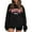 Black, variant on UJNDER Women's Casual Long Sleeve Printed Crewneck Sweatshirt Comfortable Tunic Loose Fit Brown XL